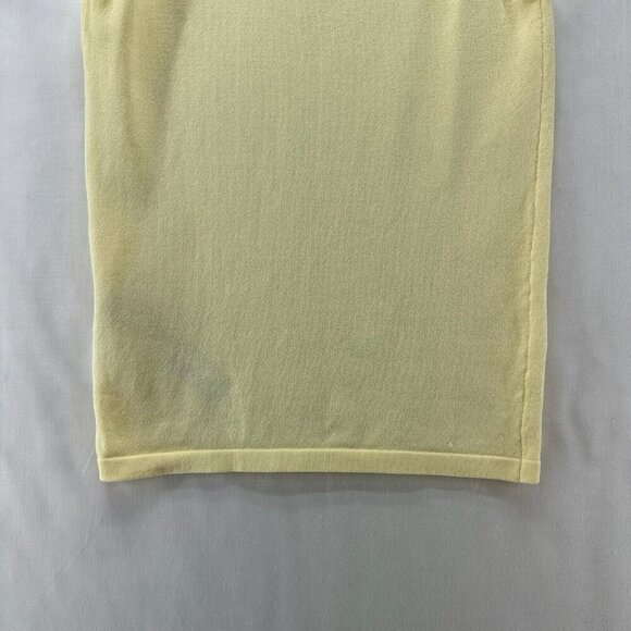 ZARA Sweater Womens Sz S Ribbed Tank Round Neck Sleeveless Viscose Nylon Yellow - Picture 6 of 10
